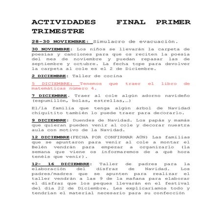 Actividades final primer trimestre curso 2016 2017 sin hoja