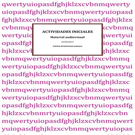 Actividades iniciales