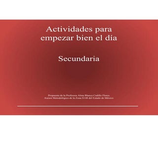 Actividades para empezar bien el dí...