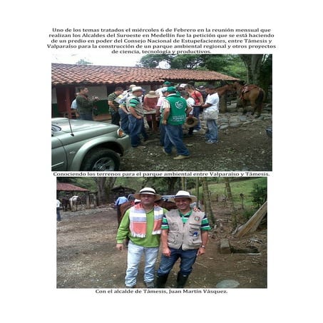 Actividades jueves 7 de febrero de 2013