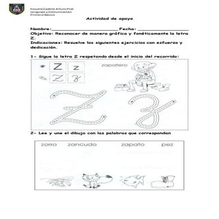 Actividades letra z 1