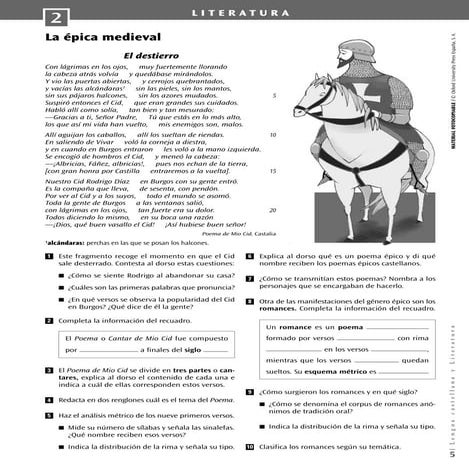 Actividades literatura la_epica_medieval_trama