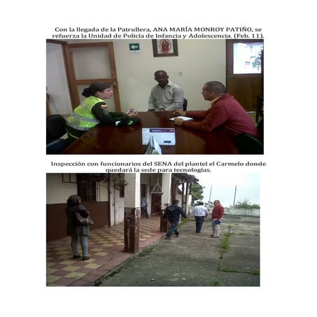 Actividades martes 12 de febrero de 2013