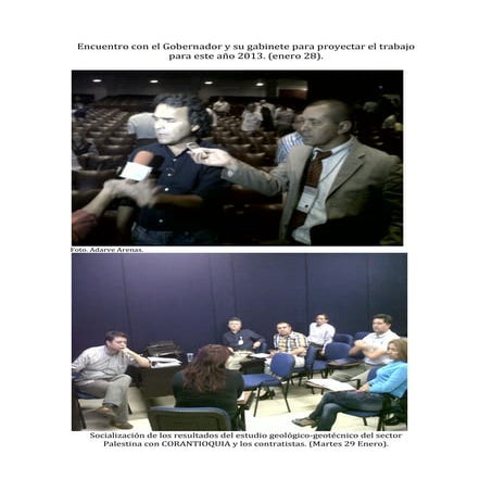 Actividades miércoles 30 de enero de 2013