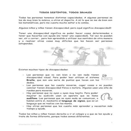 Actividades para el Día Internacional de la Discapacidad  2º y 3º ciclo