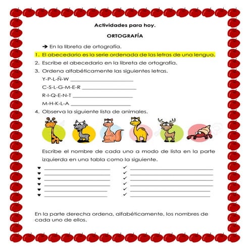 Actividades para hoy 10 de marzo