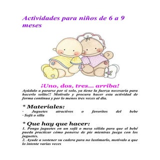 Actividades para niños de 6 a 9 meses