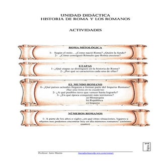 Actividades roma y los romanos