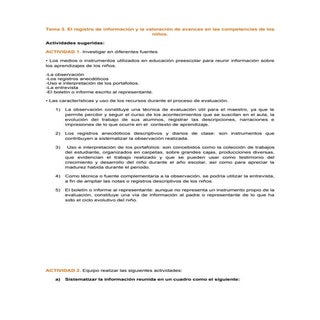 Actividades tema 3  eje temático 2