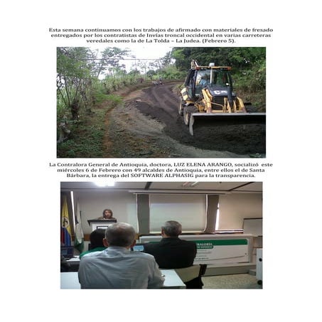 Actividades viernes 8 de febrero de 2013