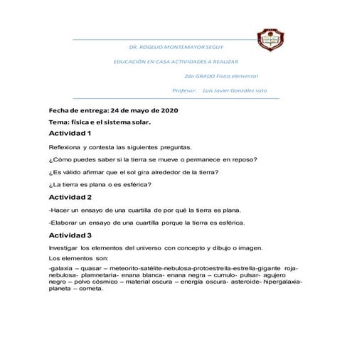 Actividad fisica elemental 5 2o a b c e i