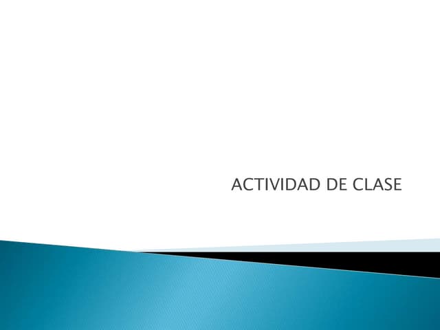 ACTIVIDAD DE CLASE GRADO ONE