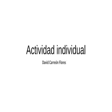Actividad individual