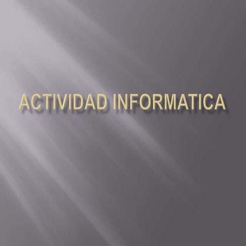 Actividad informatica