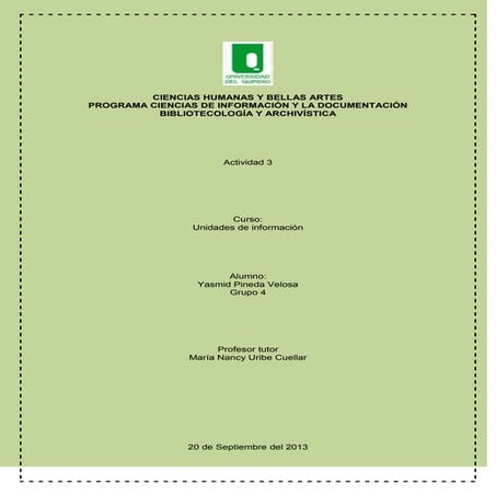 UNIDADES DE INFORMACION