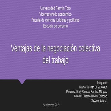 Ventajas de la negociación colectiva del trabajo