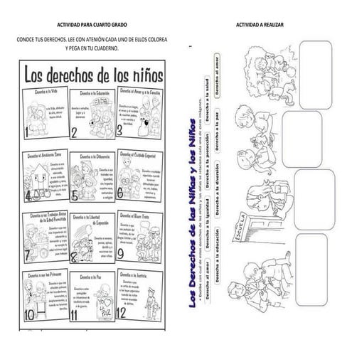 Actividad para cuarto grado | PDF