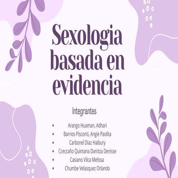 sexologia basada en evidencia del curso de sexualidad