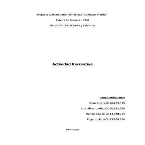 Actividad recreativa