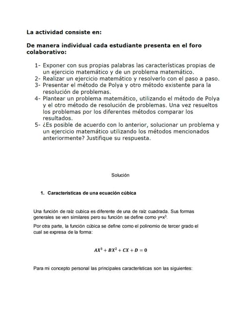 Actividad resolución de problemas