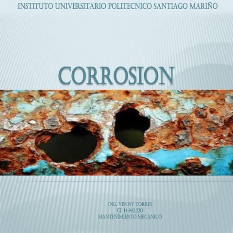 Actividad segundo corte Ing. Yenny Torres CORROSION