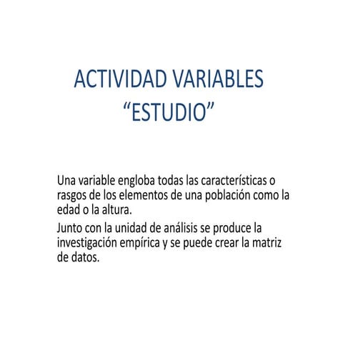 Actividad variables estudios
