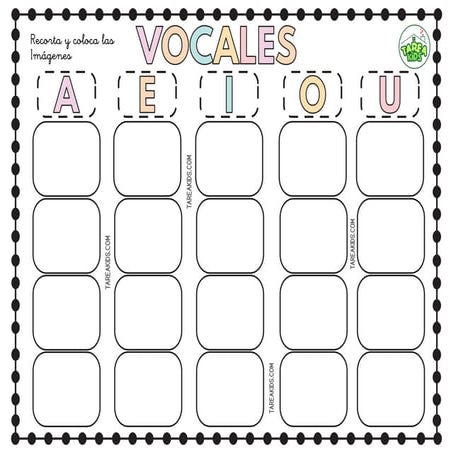 Actividad Vocales para niños de primer grado | PDF