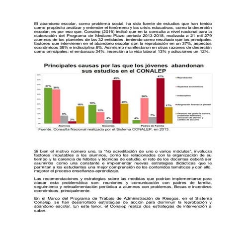 Propuesta de Intervención para el abandono escolar | PDF