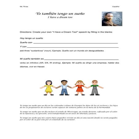 Actividad yo tambien tengo un sueño