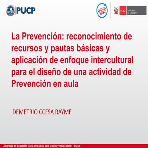 Actividasdes de Prevencion Escolar en el Aula ccesa