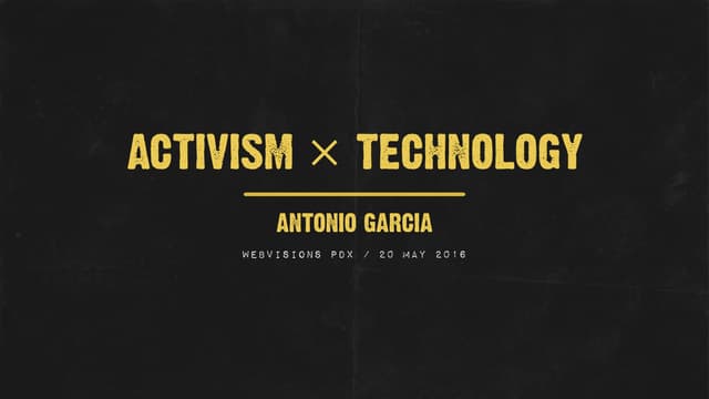 Activism x Technology