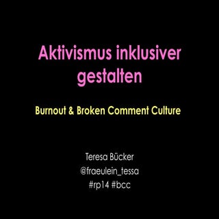 Activist Burnout & Broken Comment C...