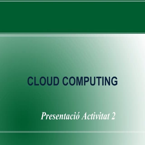 Cloud Computing - Pràctica 2 | PPSX