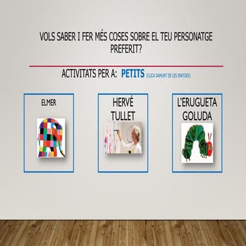 Activitats personatges literaris