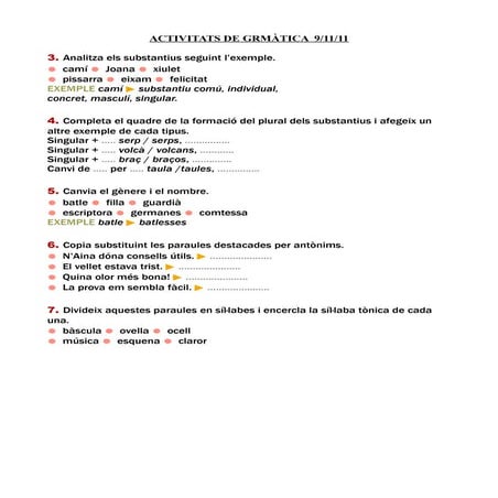 Activitats substantiu