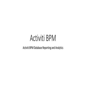 Activiti bpm