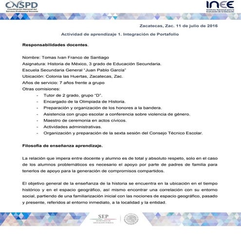 Integración de Portafolio