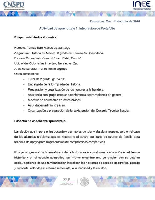 Integración de Portafolio