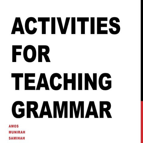 Activities for teaching grammar