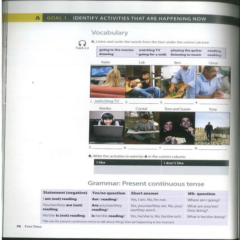 Activities in progress beginner