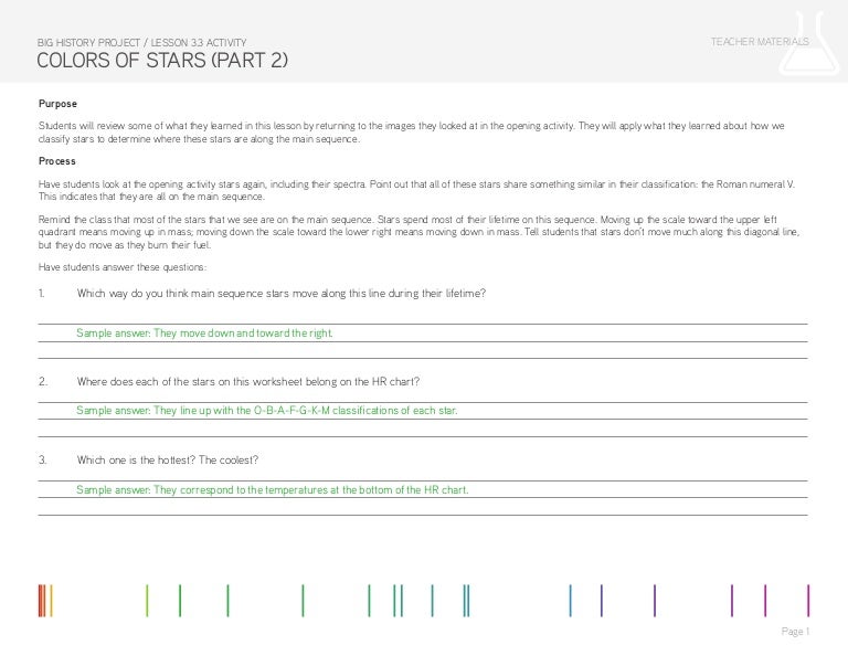 Lesson 3.3 Activity: Colors of Stars (Part 2)