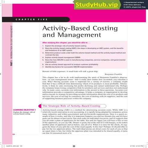 Activity-Based Costing And Management