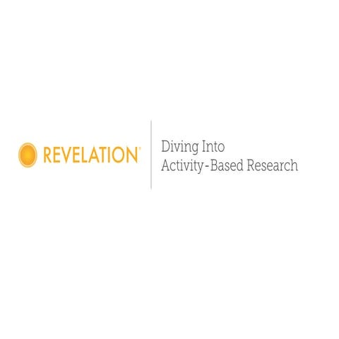Diving Into Activity-Based Research webinar