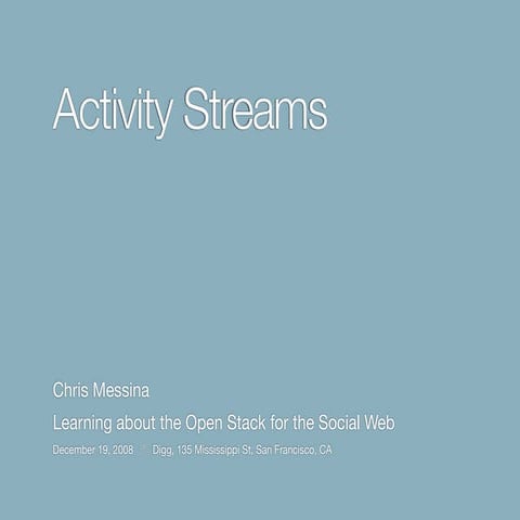 Activity Streams