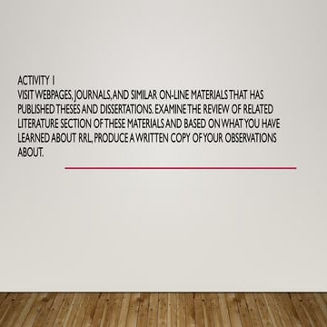 Activity 1 in Practical Research ........ | PPTX
