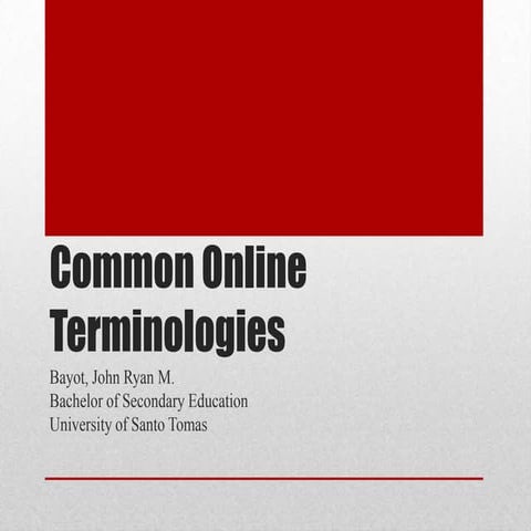 Common Online Terminologies