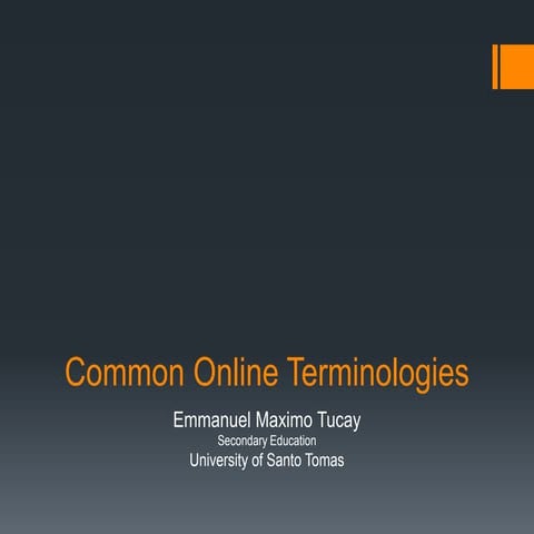 Common Online Terminologies 