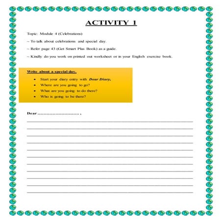 Celebrations : Dear Diary