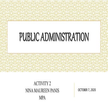 PUBLIC ADMINISTRATION II