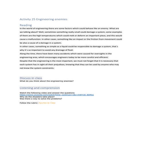 Activity 25 engineering enemies | PDF
